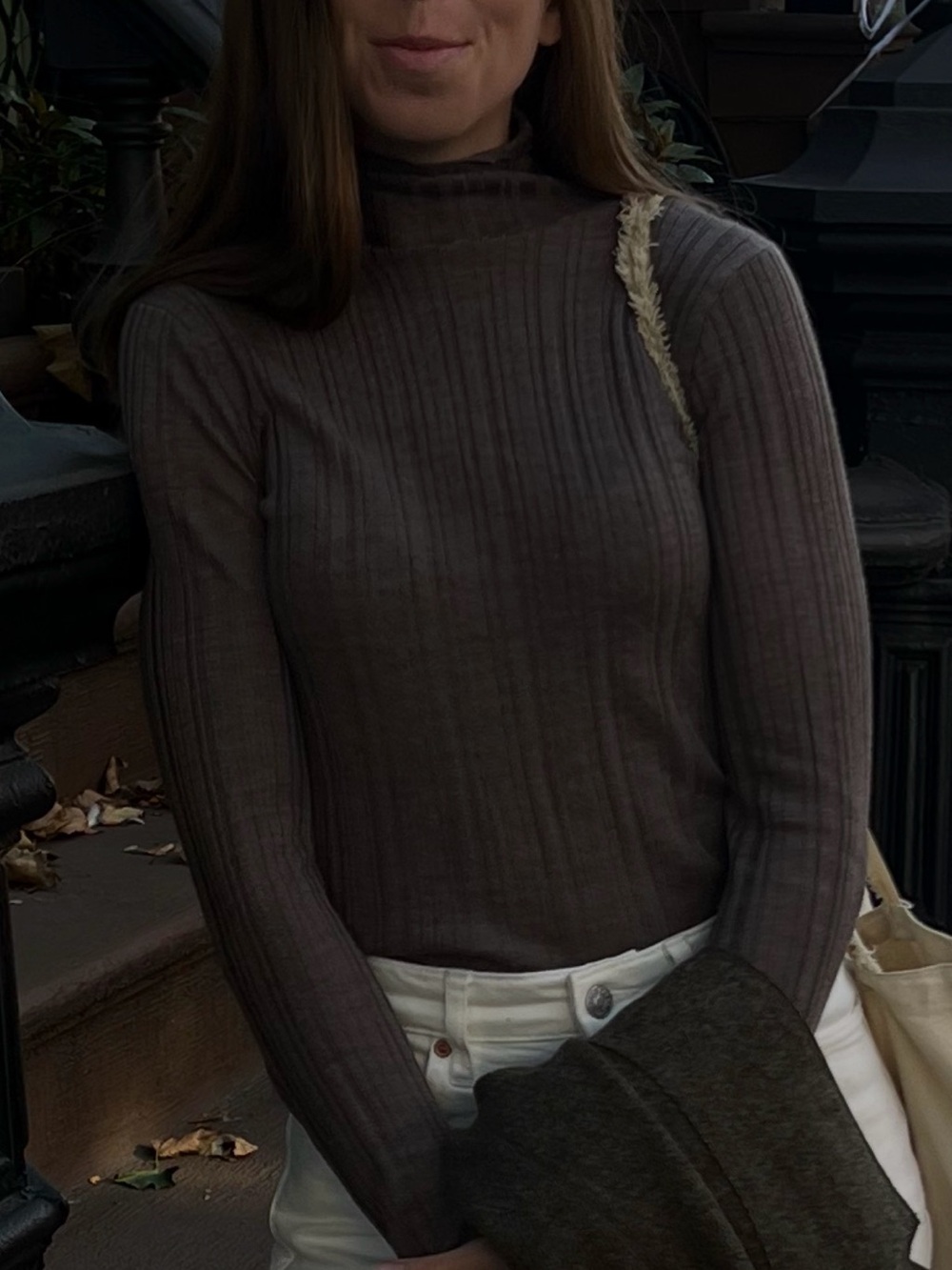 Buck Mason - FEATHERWEIGHT SILK CASHMERE TURTLENECK
(MELANGE COFFEE)